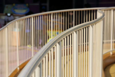 Close-up of railing