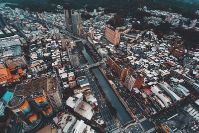 High angle view of cityscape