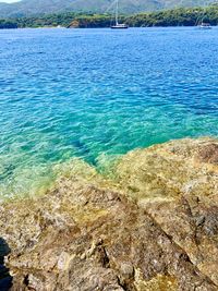 High angle view of sea shore