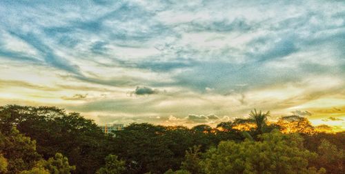 Scenic view of landscape against sky during sunset