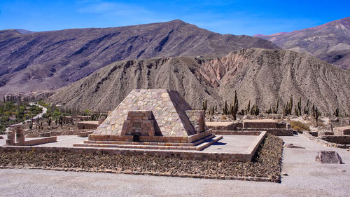 View of building with mountain in background