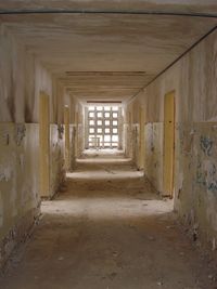 Empty corridor in abandoned building