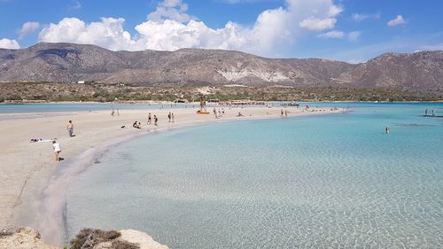 Group of people on beach