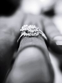 Close-up of woman holding hands