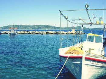 Boats in sea