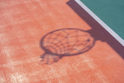 High angle view of basketball hoop