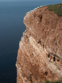 High angle view of rocks on beach