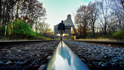 Surface level of railroad track