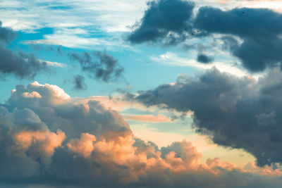 Low angle view of storm clouds in sky