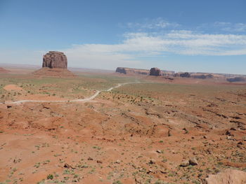 Scenic view of desert against sky