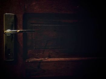 Close-up of old wooden door