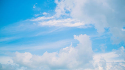 Low angle view of clouds in sky