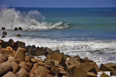 Panoramic view of sea against sky