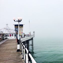 View of pier against sky