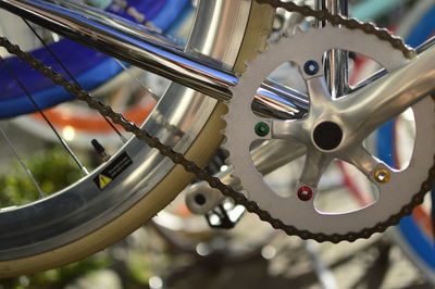 Close-up of bicycle wheel