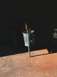 Close-up of illuminated street light