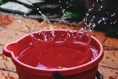 Close-up of water splashing in fountain