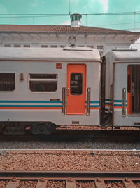 Train at railroad station