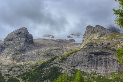 Scenic view of mountain against sky