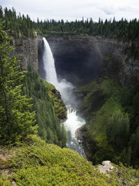 Scenic view of waterfall