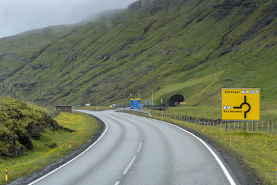 Road passing through mountains