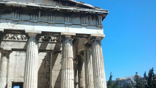 Low angle view of historic building against sky