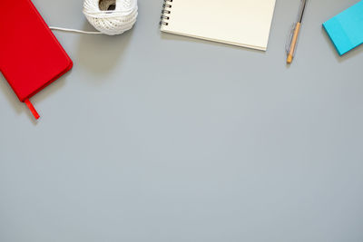 High angle view of pen on table