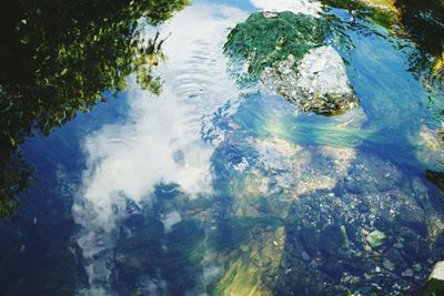 High angle view of sea