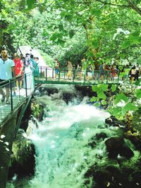 People in water at park