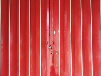 Full frame shot of red door