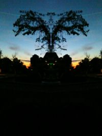 Silhouette of trees at sunset