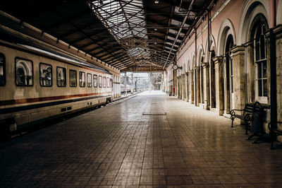 Empty corridor of building