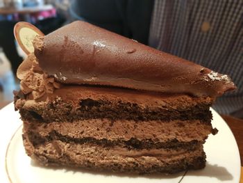 Close-up of cake in plate