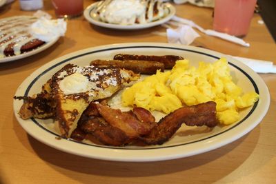 Close-up of served food