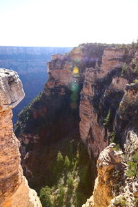 Scenic view of cliffs