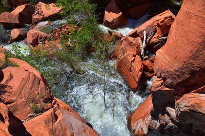 Gunlock state park reservoir falls, waterfall, utah by st george. united states.