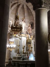 Low angle view of statue in temple