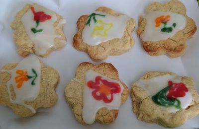 Directly above shot of cookies in plate