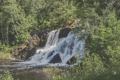 Scenic view of waterfall