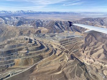 Aerial view of landscape against sky