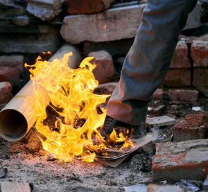 Close-up of fire