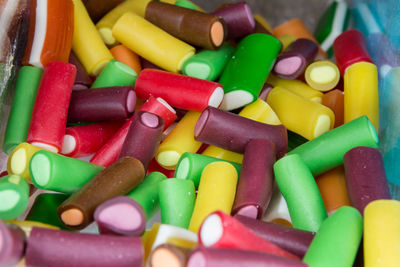 Close-up of multi colored candies