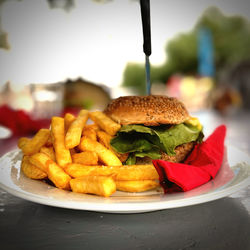 Close-up of food on plate