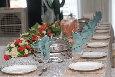 Close-up of food on table