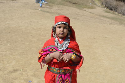 Portrait of girl in traditional clothing