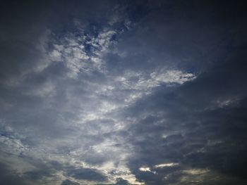 Low angle view of clouds in sky