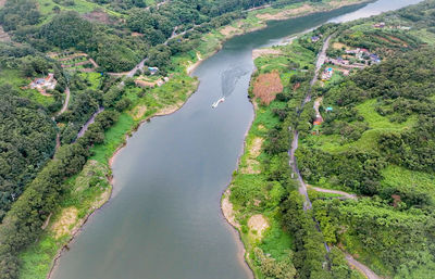 High angle view of landscape