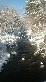 Scenic view of snow covered landscape