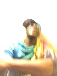 Portrait of man against sky