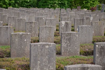 Stone wall with cemetery